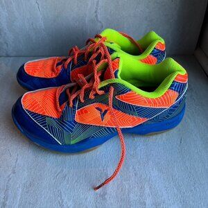 ** Young Neon Blue Orange Pickleball Volleyball Shoes Sneakers mens 6.5 Womens 8